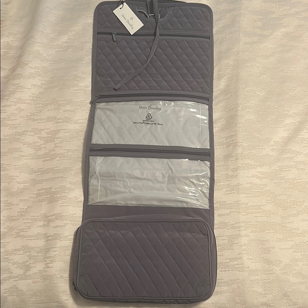 Vera Bradley Gray Quilted Toiletry Bag